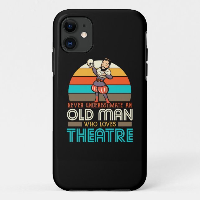 Old Man Who Loves Theatre Case-Mate iPhone Case (Back)