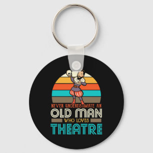 Old Man Who Loves Theatre Key Ring
