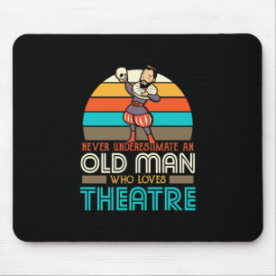 Old Man Who Loves Theatre Mouse Mat