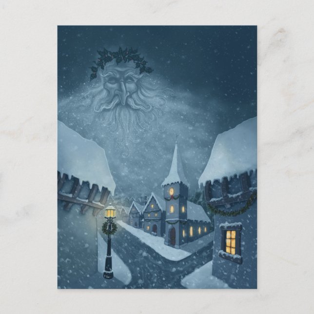 old man winter holiday postcard (Front)