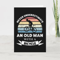 Old Man with a Bicycle Funny Gift Dad