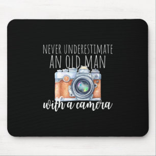 Old Man With A Camera Mouse Mat