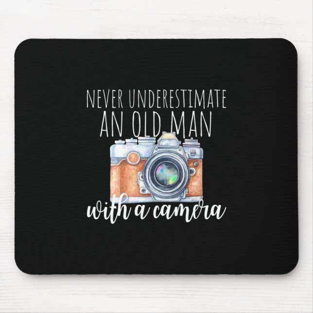 Old Man With A Camera Mouse Mat (Front)