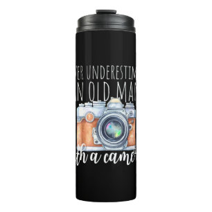Old Man With A Camera Thermal Tumbler