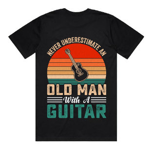 OLD MAN WITH A GUITAR custom guitar picks shirt