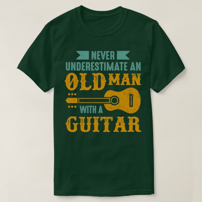 Old man with a guitar  T-Shirt (Design Front)
