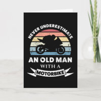 Old Man with a Motorbike Funny Gift Dad