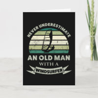 Old Man with a Windsurfer Funny Dad Gift