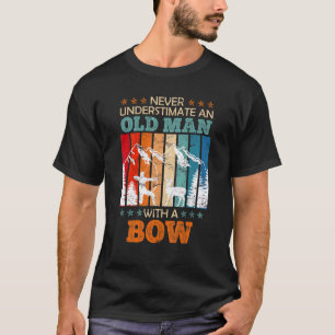 Old Man With Bow Longbow Archer Archery 1 T-Shirt