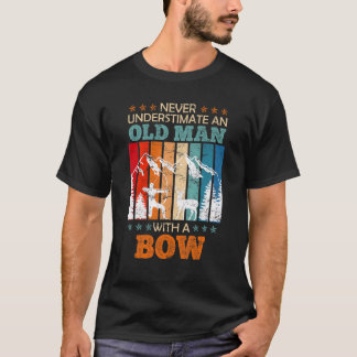 Old Man With Bow Longbow Archer Archery 1 T-Shirt