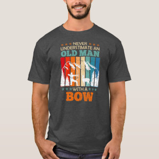 Old man with bow longbow Archer Archery T-Shirt
