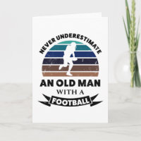 Old Man with Football Funny Gift Dad