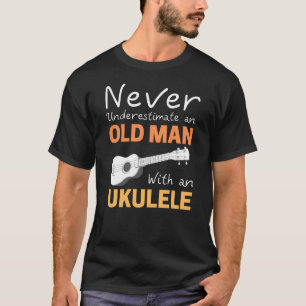  Old Man With Ukulele  T-Shirt