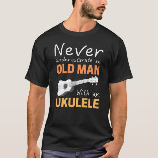 Old Man With Ukulele  T-Shirt