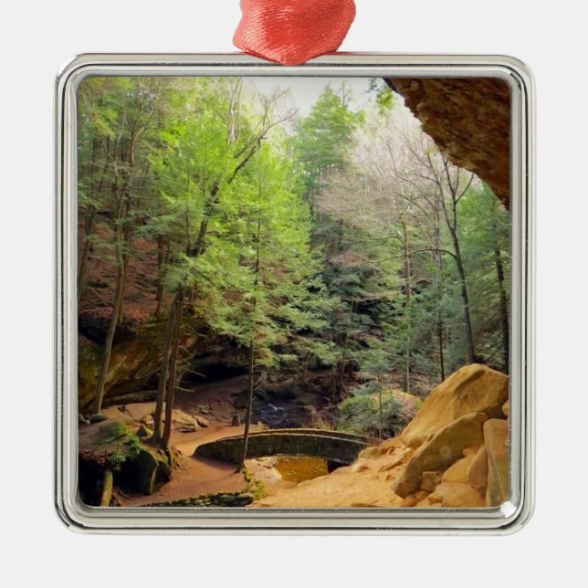 Old Man's Cave Metal Tree Decoration (Front)