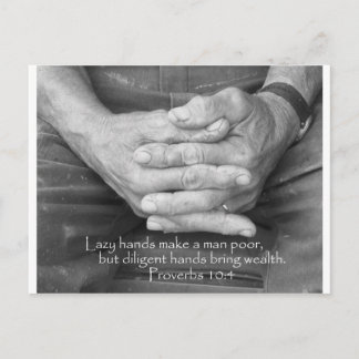 Old Man's Hands Postcard