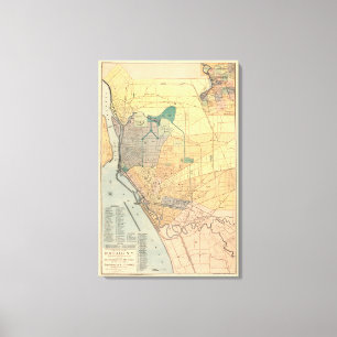 Old Map of Buffalo New York 1891 Canvas Print