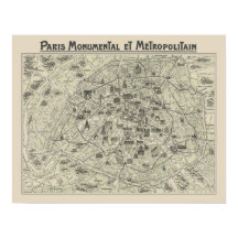 Old Map Of Paris
