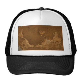 Map Of The World Hats Old map of the world cap