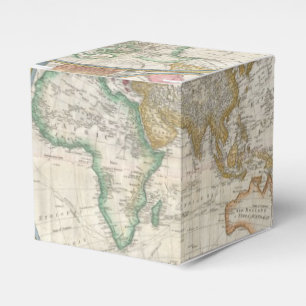 Old Map of the World Favour Box