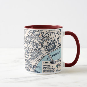 Old Map of West End London Mug