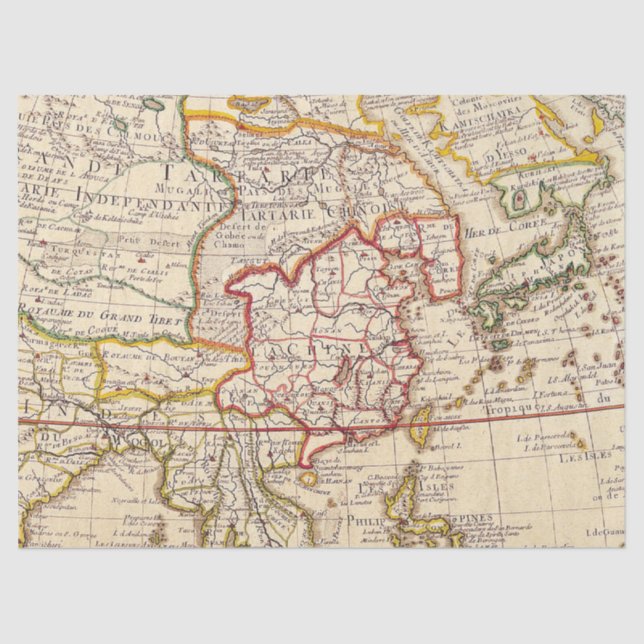 Old Map Series 1 Design 3 Tissue Paper (Front)