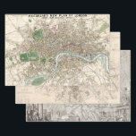 Old Maps London Paris Rome Great Cities  Wrapping Paper Sheet<br><div class="desc">Colourful and very interesting,  these old and educational old maps of Great Cities make great wrapping paper for your gifts and present them in style for any occasion.  Thanks for looking; we appreciate your business at Paws Charming.</div>