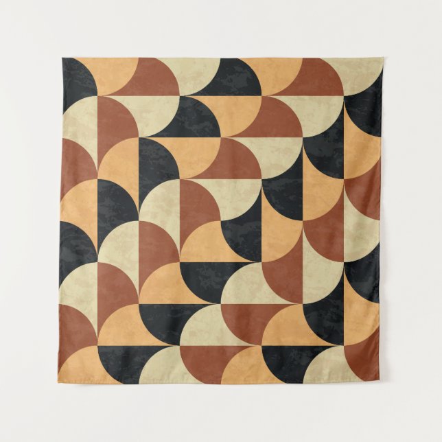 Old marble floor, geometric seamless texture. tapestry (Front)