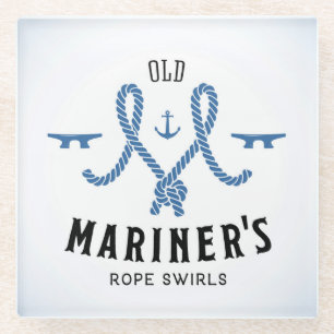 Old Mariner Poster Glass Coaster