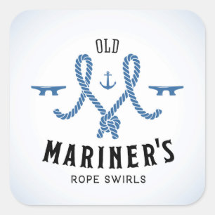 Old Mariner Poster Square Sticker