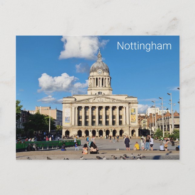 Old Market Square, Nottingham Postcard (Front)