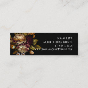 Old Masters Painting Look Wedding Website RSVP  Mini Business Card