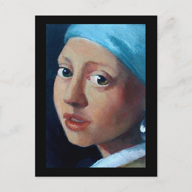 OLD MASTERS PEARL EARRING POSTCARD (Front)