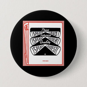 old matchbook cover Price Speaks Loud 7.5 Cm Round Badge