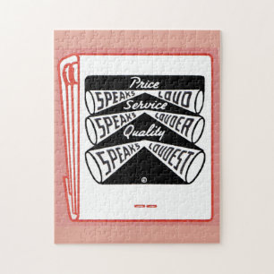 old matchbook cover Price Speaks Loud Jigsaw Puzzle