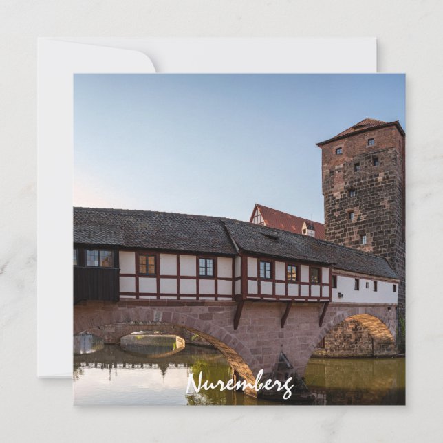 Old mediaeval bridge in Nuremberg, Germany (Front)