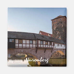 Old mediaeval bridge in Nuremberg, Germany Magnet