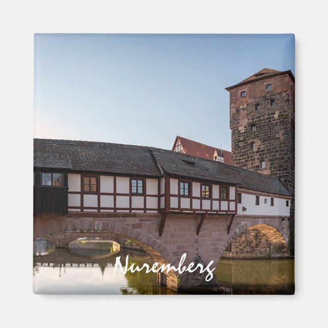 Old mediaeval bridge in Nuremberg, Germany Magnet (Front)