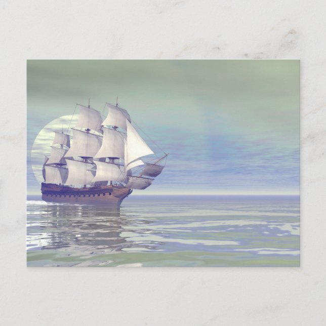 Old merchant ship - 3D render Postcard (Front)