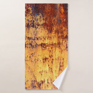 Old metal iron rust background and texture, metal bath towel