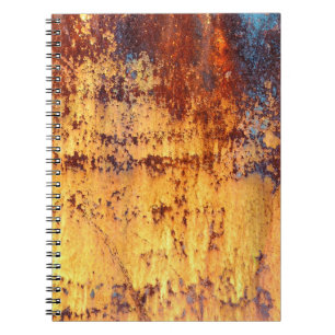 Old metal iron rust background and texture,  metal notebook