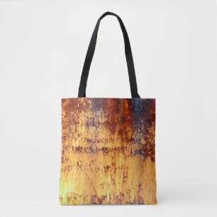 Old metal iron rust background and texture, metal tote bag