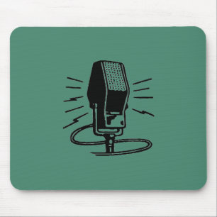 Old microphone mouse mat