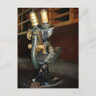 Old Microscope Postcard