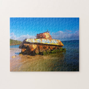 Old Military War Tank Puerto Rico. Jigsaw Puzzle