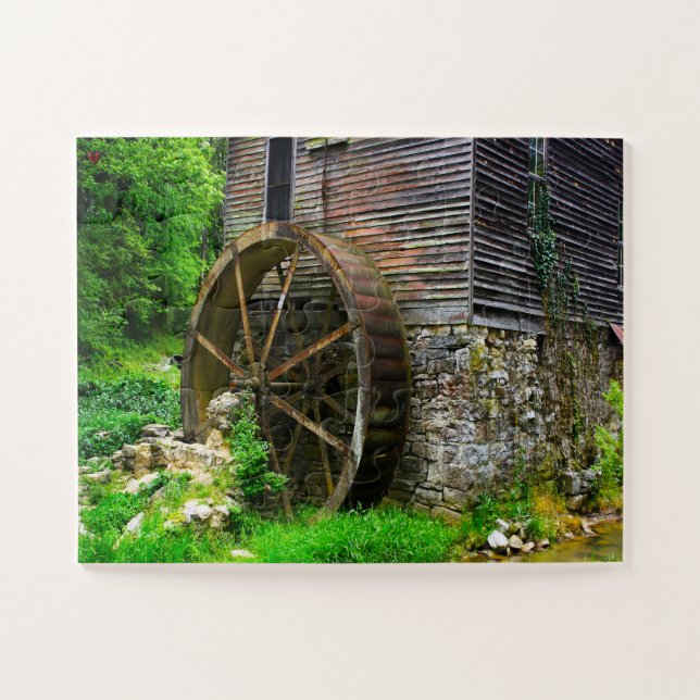 Old Mill Gatlinburg Tennessee Jigsaw Puzzle (Horizontal)