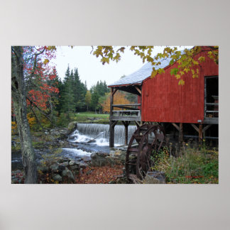 Old Mill Vermont Poster and Print