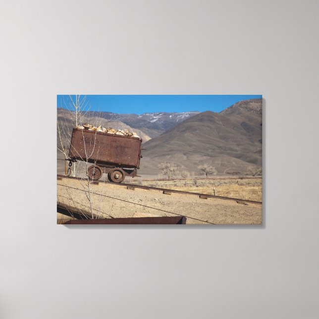 Old Mining Cart Canvas Print (Front)