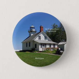 Old Mission Point Lighthouse button