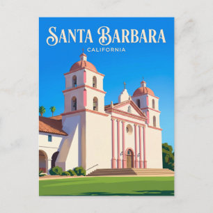 Old Mission Santa Barbara USA Postcard